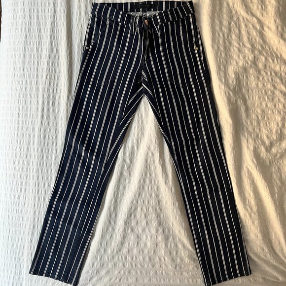 Juicy Couture Striped Blue and white jeans Size 25 - Picture 1 of 3